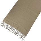Hermes Rectoverso Muffler Cashmere Beige Brown Shawl Logo Reversible Scarf — view 4