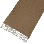 Hermes Rectoverso Muffler Cashmere Beige Brown Shawl Logo Reversible Scarf — view 3