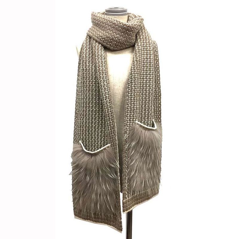 Louis Vuitton Echarpe Elna Scarf Beige New Vintage Aq3771 — view 2