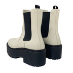 Hermes Hallow Boots Short Shoes Leather Ivory Side Gore — view 5