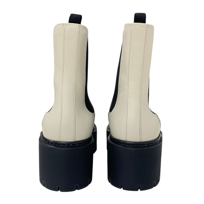 Hermes Hallow Boots Short Shoes Leather Ivory Side Gore — view 6