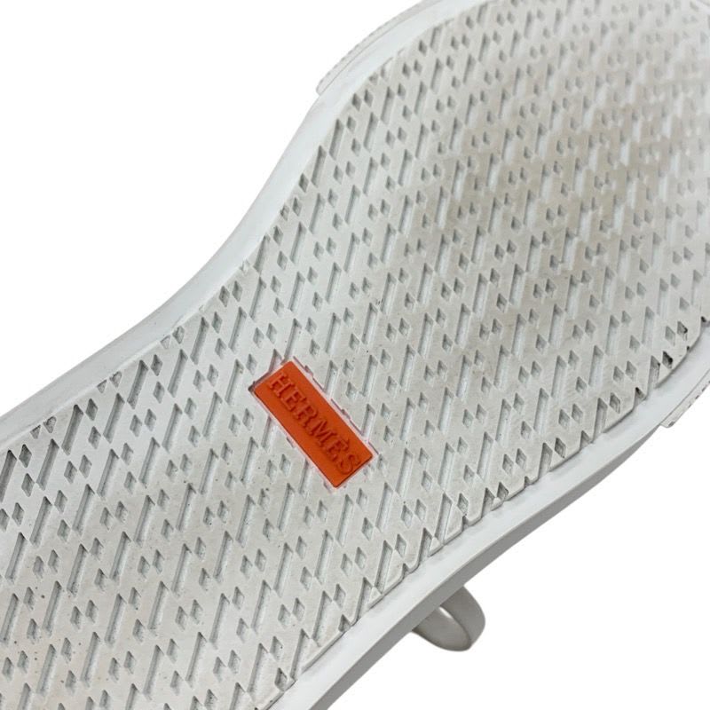 Hermes Daydream Sneakers Shoes Suede Shearling Brown Silver High Cut — view 8