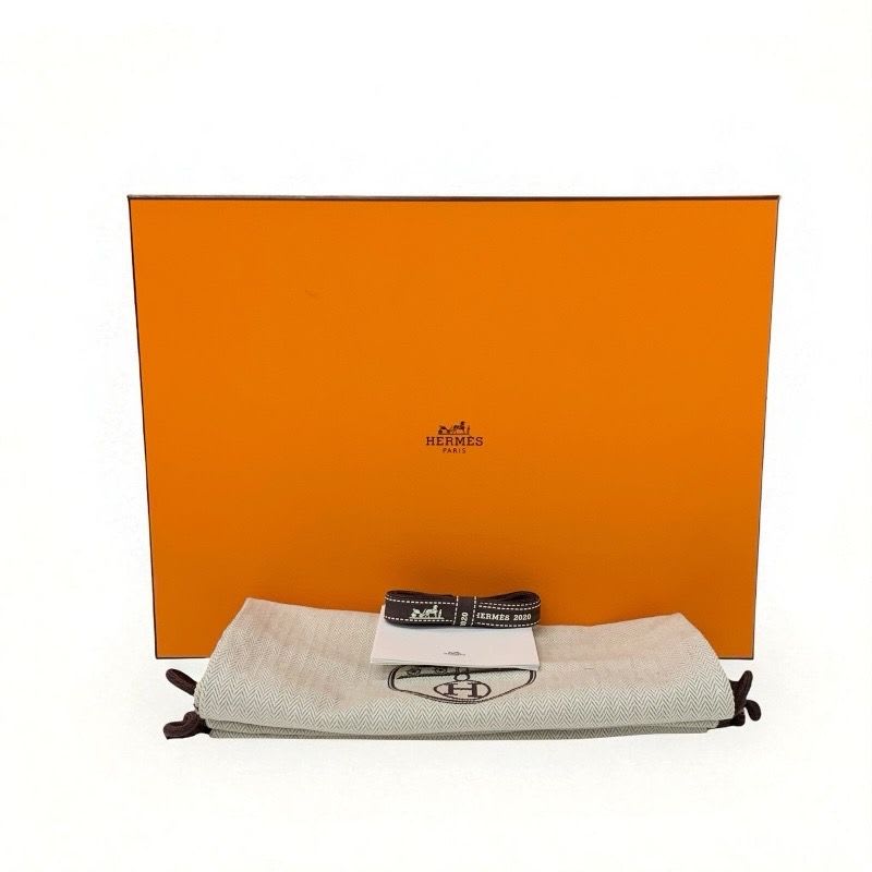 Hermes Chypre Sandals Shoes Shearling Orange Flat — view 9