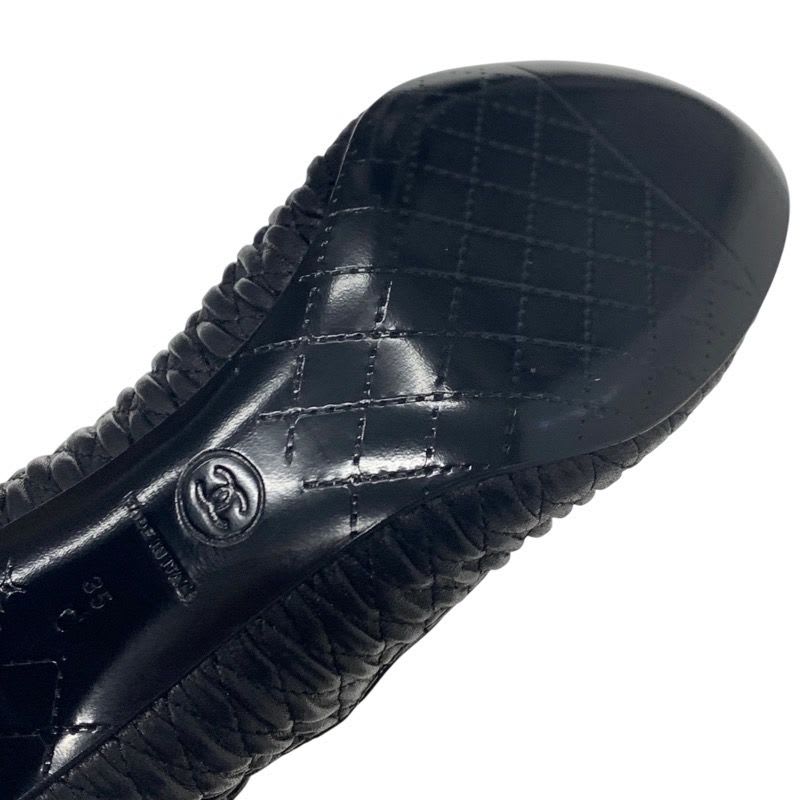 Chanel Boots Long Shoes Leather Black Knee High Coco Mark — view 7