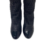 Chanel Boots Long Shoes Leather Black Knee High Coco Mark — view 9