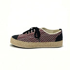 Chanel Sneakers Shoes Fabric Black Red White Coco Mark Espadrilles — view 3