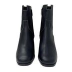 Hermes Flats Boots Short Shoes Leather Black Stitching — view 2