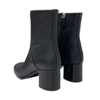Hermes Flats Boots Short Shoes Leather Black Stitching — view 4