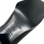 Hermes Flats Boots Short Shoes Leather Black Stitching — view 8