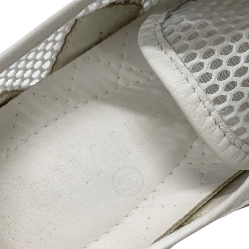 Chanel Sneakers Shoes Suede Beige White Coco Mark Mesh — view 7