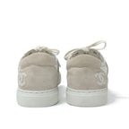 Chanel Sneakers Shoes Suede Beige White Coco Mark Mesh — view 5