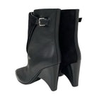 Hermes Hanae Boots Short Shoes Suede Leather Black — view 4