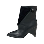 Hermes Hanae Boots Short Shoes Suede Leather Black — view 3