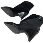 Hermes Hanae Boots Short Shoes Suede Leather Black — view 6