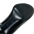 Chanel Boots Short Shoes Leather Fabric Black Coco Mark Pearl — view 8