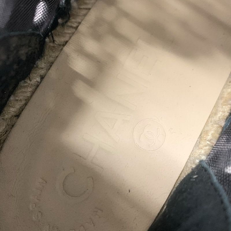 Chanel Sneakers Shoes Fabric Patent Black Coco Mark Espadrilles Lace — view 7
