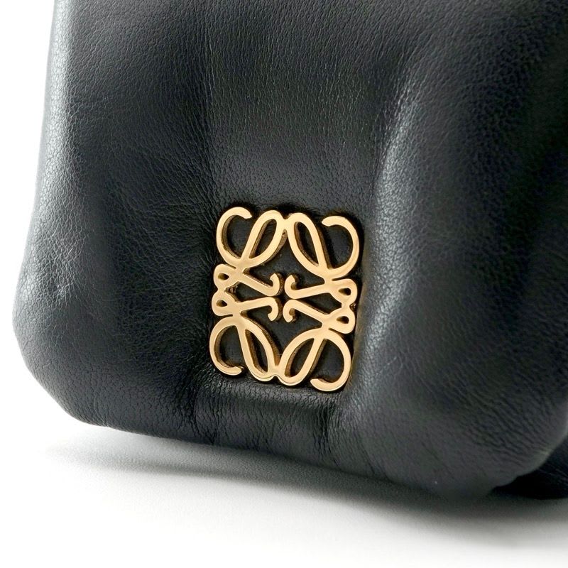 Loewe Charm Black Gold Anagram Accessory Puffer Goya Case — view 4