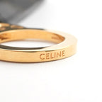 Celine Charm Brown Gold Triomphe Canvas Logo Micro Vertical Cabas — view 7