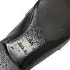 Louis Vuitton Upper Case Line Loafers Leather Shoes Black Gold Chain — view 8