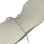 Chanel Boots Short Shoes Haraco Suede Shearling Beige Gray Coco Mark Lace — view 8