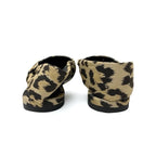 Christian Dior Mizza Flat Shoes Fabric Beige Black Leopard Logo Strap — view 5