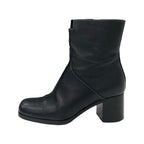 Hermes Flats Boots Short Shoes Leather Black Stitching — view 3