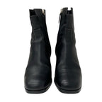 Hermes Flats Boots Short Shoes Leather Black Stitching — view 2