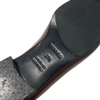 Hermes Paris Loafers Leather Shoes Burgundy Hhardware Moccasins — view 8