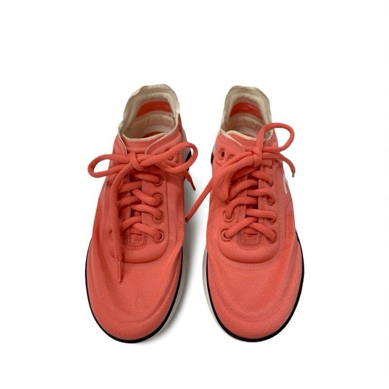 Chanel Sneakers Shoes Fabric Pink White Coco Mark — view 2