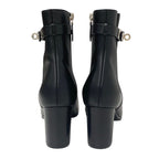 Hermes Saint Germain Boots Short Shoes Leather Black Silver Kelly Hardware — view 5