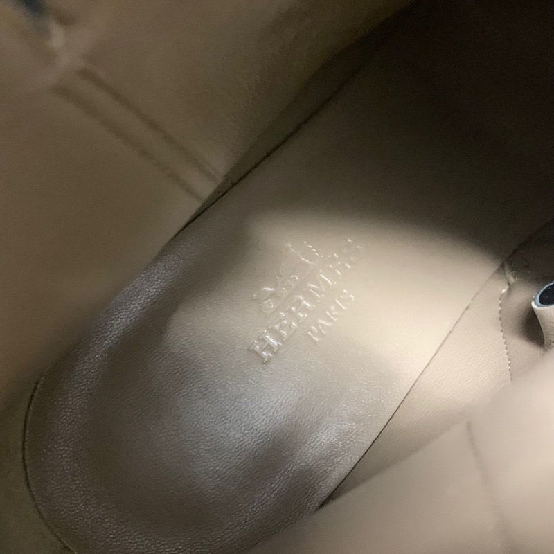 Hermes Saint Germain Boots Short Shoes Leather Black Silver Kelly Hardware — view 7