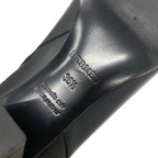 Hermes Saint Germain Boots Short Shoes Leather Black Silver Kelly Hardware — view 8