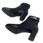 Hermes Saint Germain Boots Short Shoes Leather Black Silver Kelly Hardware — view 6