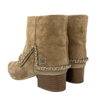 Chanel Boots Short Shoes Suede Beige Silver Coco Mark Chain — view 4