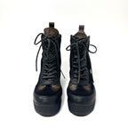 Louis Vuitton Laurie Line Monogram Boots Short Shoes Suede Leather Black — view 2