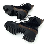 Louis Vuitton Laurie Line Monogram Boots Short Shoes Suede Leather Black — view 6