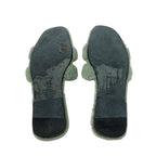 Hermes Oran Sandals Shoes Shearling Green Flat Mule — view 6