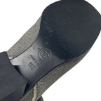 Chanel Boots Long Shoes Leather Shearling Gray Coco Mark — view 8