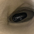 Chanel Boots Long Shoes Leather Shearling Gray Coco Mark — view 7