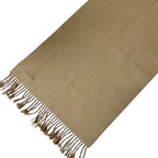 Hermes Recto Verso Cashmere Brown Beige Scarf Shawl Logo — view 4