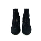Chanel Boots Short Shoes Mesh Fabric Black Coco Mark — view 2
