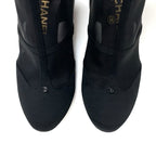 Chanel Boots Short Shoes Mesh Fabric Black Coco Mark — view 9