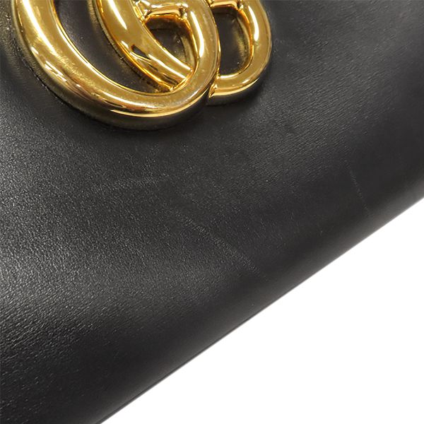 Gucci Shoulder Bag GG Marmont Ally Leather Black Gold Hardware Tote — view 5