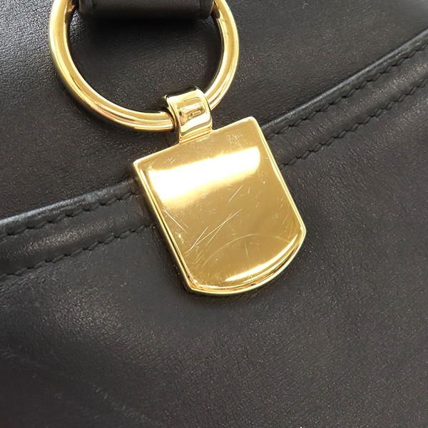 Gucci Shoulder Bag GG Marmont Ally Leather Black Gold Hardware Tote — view 7