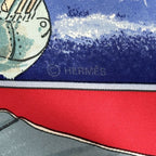 Hermes Scarf Carre 90 Vent Portant Tailwind Silk Red Multicolor — view 6