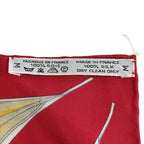 Hermes Scarf Carre 90 Vent Portant Tailwind Silk Red Multicolor — view 7
