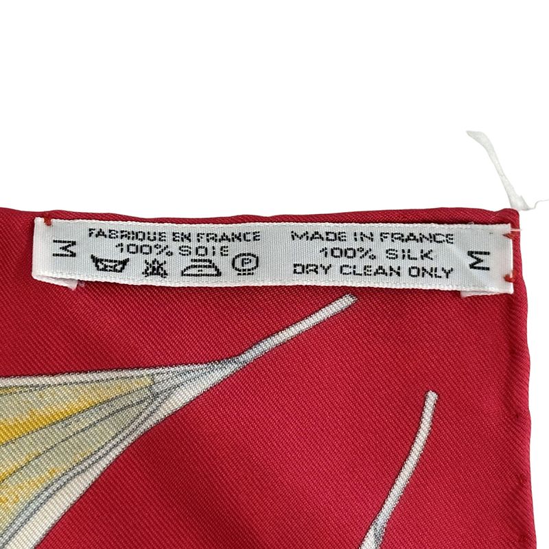 Hermes Scarf Carre 90 Vent Portant Tailwind Silk Red Multicolor — view 7