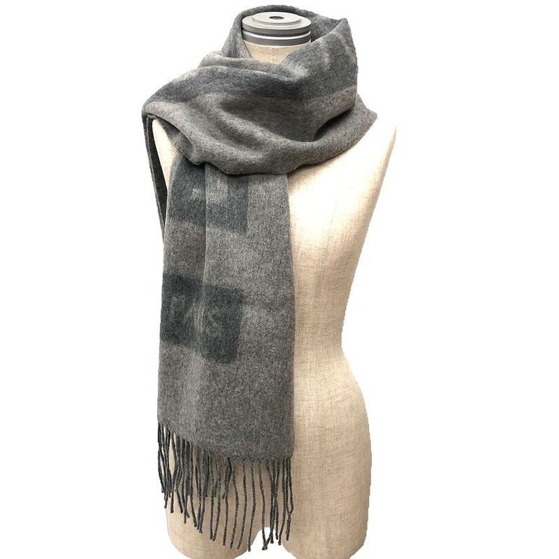 Louis Vuitton Cashmere Scarf Echarpe Baroda Gray Men — view 2