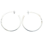 Hermes Anchene Hoop Silver Earrings — view 5