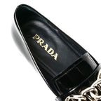 Prada Loafers Size 35 Chain Decoration Patent Leather Shoes — view 6